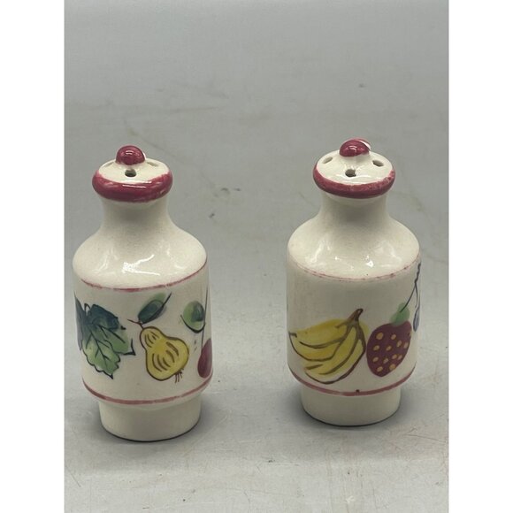 Vintage salt pepper shaker jug fruit pitcher grapes banana strawberry pear READ - Picture 6 of 6